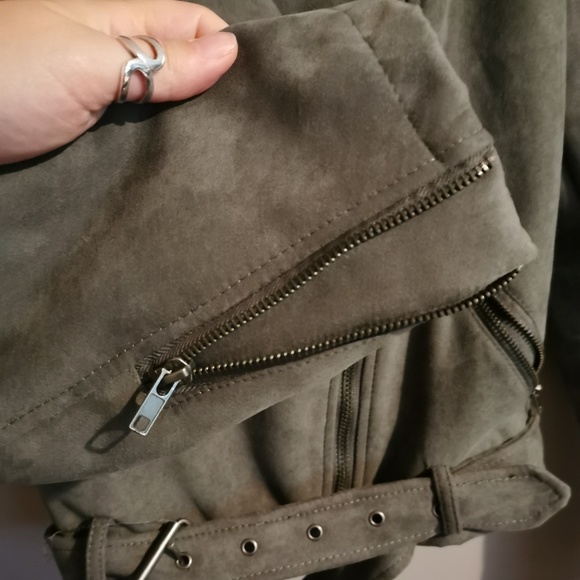 Faux suede Moto jacket - Picture 3 of 4